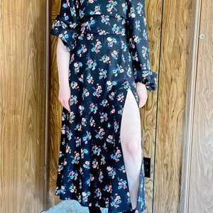 Floral Black Maxi Dress